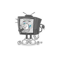 retro tv cartoon vector