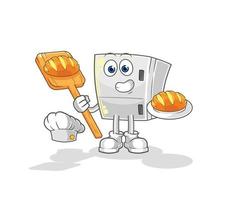 refrigerator mascot vector