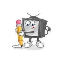 old retro tv vector cartoon