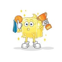 butter character cartoon vector