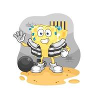 sponge character cartoon vector