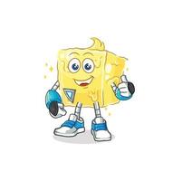 butter character cartoon vector