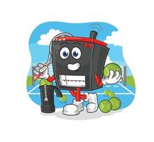 radio cartoon character vector