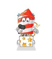 fireworks cartoon character vector