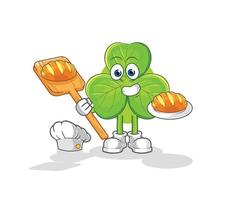 clover luck character illustration vector