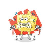 butter character cartoon vector