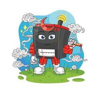 radio cartoon character vector