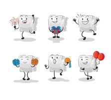 sugar cube cartoon vector