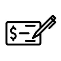 diseño de icono de cheque de pago vector