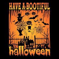 tener un halloween bootiful - diseño de camiseta de halloween vector