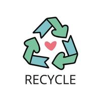 Recycle sign vector illustration