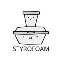 Styrofoam vector illustration.