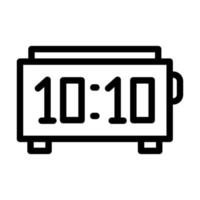 icono de línea de fecha y hora vector