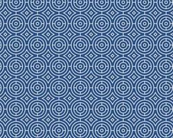 Geometric circular pattern in blue color vector