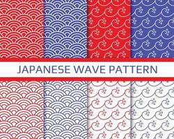 Japanese wave seamless pattern background vector