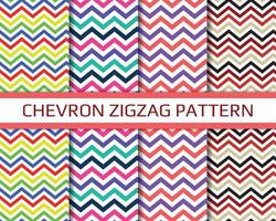 conjunto de patrones en zigzag de chevron sin costuras vector