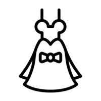 diseño de icono de vestido de novia vector