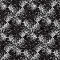 Abstract geometric dotted square shape checkered seamless pattern. Artistic polka dot ornamental stylish background. Abstract  tiled monochrome texture vector