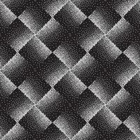 Abstract geometric dotted square shape checkered seamless pattern. Artistic polka dot ornamental stylish background. Abstract  tiled monochrome texture vector