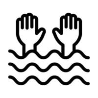 Drowning Icon Design vector