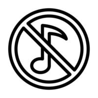 No Music Icon Design vector