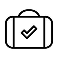 Luggage Check Icon Design vector