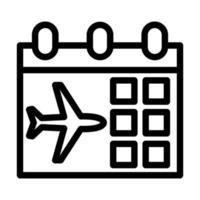 diseño de icono de fecha de vuelo vector