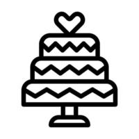 diseño de icono de pastel de bodas vector