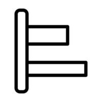 diseño de icono de alineación horizontal a la izquierda vector