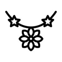 Flower Necklace Icon Design vector