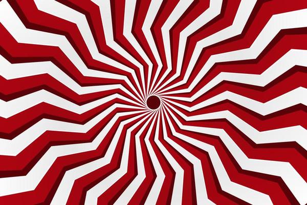 Psychedelic optical illusion sunburst abstract background