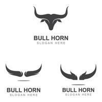 logotipo de cuerno de cabeza de toro. utilizando un concepto de diseño de plantilla de ilustración vectorial. vector