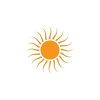 plantilla de vector de logotipo de icono de sol