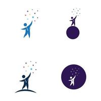 people star logo and symbol vector