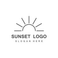 sun icon logo vector template