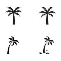 Palm tree logo, palm with waves and sun. Using Illustrator template design editing. vector