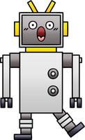 gradient shaded cartoon robot vector