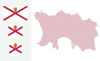 mapa de jersey y bandera ilustración de vector de símbolo de icono plano