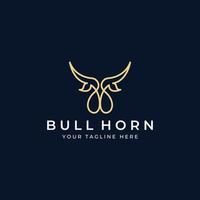 Bull's head horn logo. Using a vector illustration template design concept.