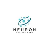 Neuron logo or nerve cell logo with concept vector illustration template.