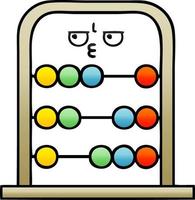 gradient shaded cartoon abacus vector