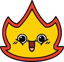 cute cartoon fire vector