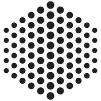 Vector illustration with hexagonal shaped dots pattern
