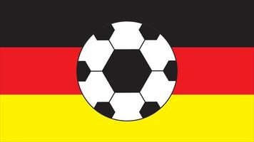 Soccer ball with german flag background vector