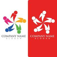 Community group logo, network and social icon vector