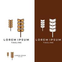 Wheat or cereal logo, wheat field and wheat farm logo.With easy and simple editing illustrations. vector