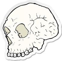 sticker of a skull illustration vector