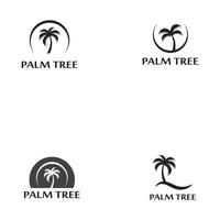 Palm tree summer logo template vector