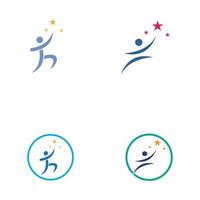 people star logo and symbol vector