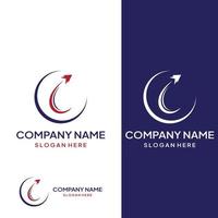 Logistics company vector logo, arrow icon logo, fast digital delivery logo. Using simple and easy logo vector editing.